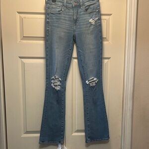 Light Blue Distressed Women's Bootcut Jeans